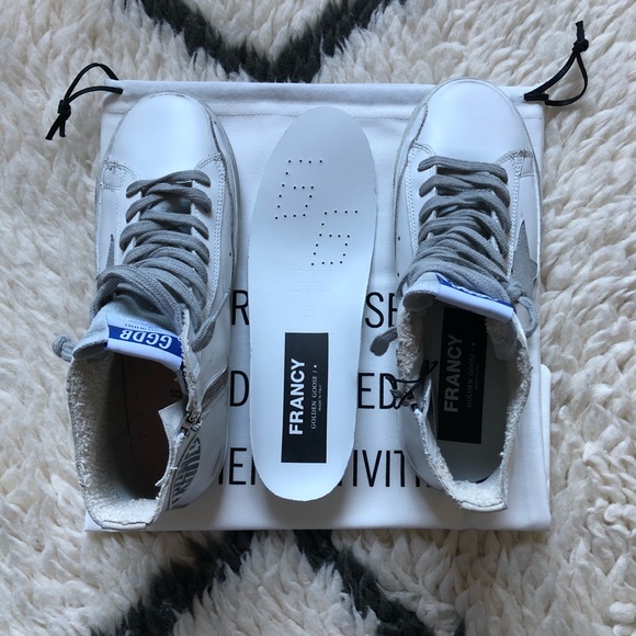 NEW Golden Goose White Silver Blue Francy - Picture 13 of 13